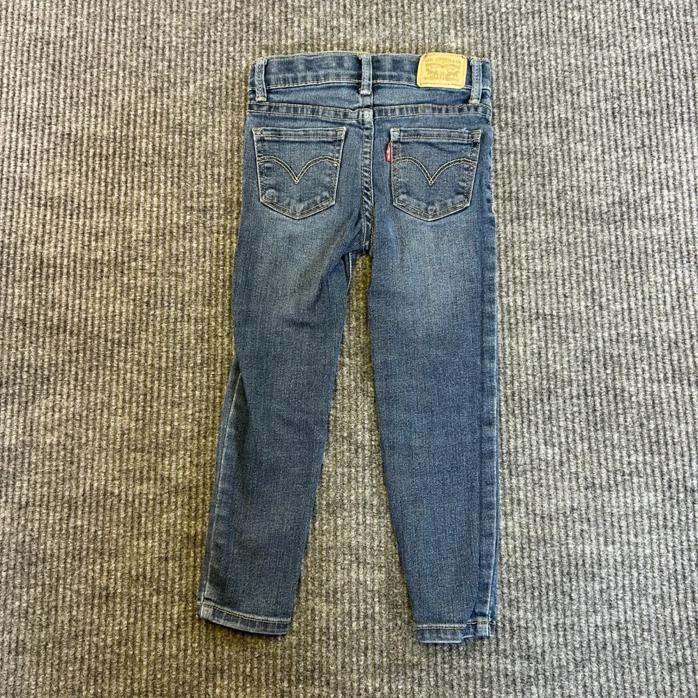 Levis 710 Super Skinny Blue Jeans Medium Wash Adjustable Waist Kids 4T
